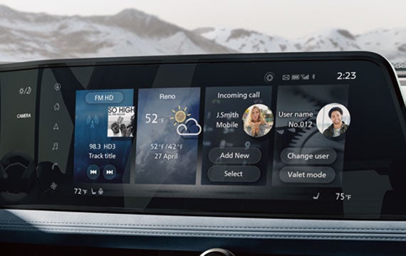Nissan ARIYA interior view with digital dashboard | Clay Cooley Nissan Dallas in Dallas TX