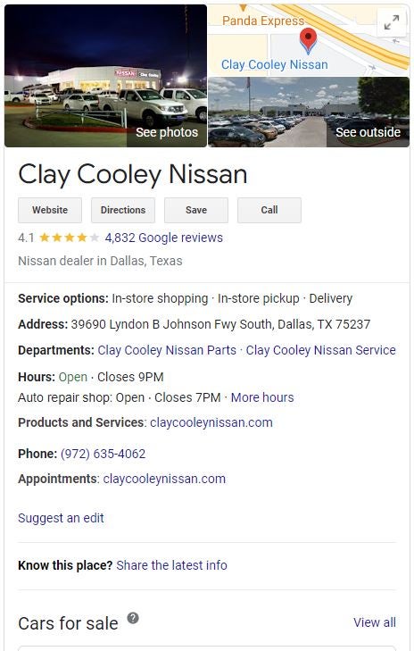 Clay Cooley Nissan GBP 